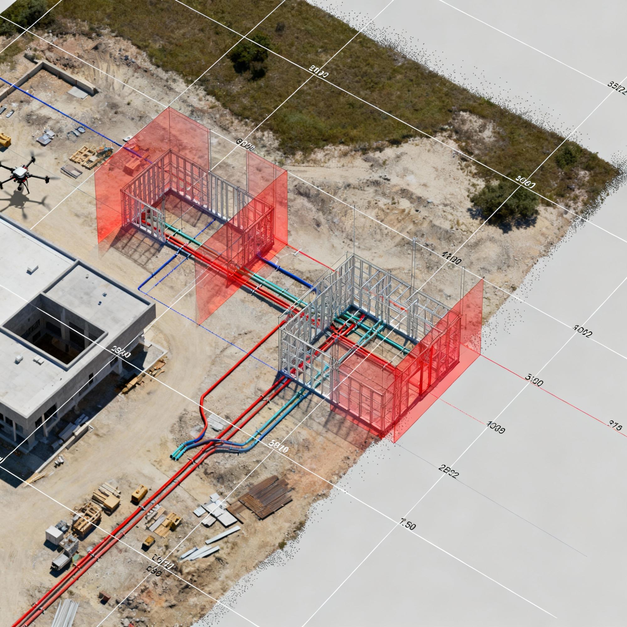 Superimposes CAD drawings and models onto drone imagery or point clouds Ensures precise alignment between design data and real-world conditions Enables accurate spatial referencing and visualization of project layouts Helps detect clashes, verify progress, and identify design discrepancies Enhances communication and collaboration across project teams Streamlines construction workflows and reduces costly on-site errors Boosts efficiency, accuracy, and decision-making in engineering and infrastructure projects